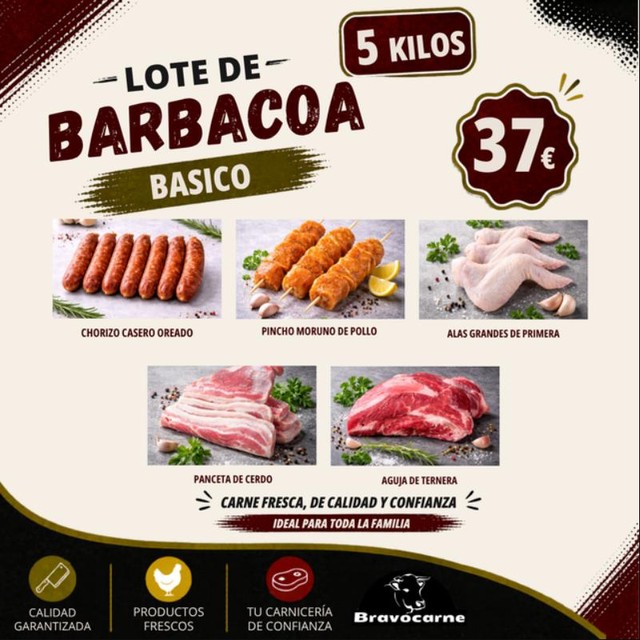 Lote de Barbacoa, 5 kg